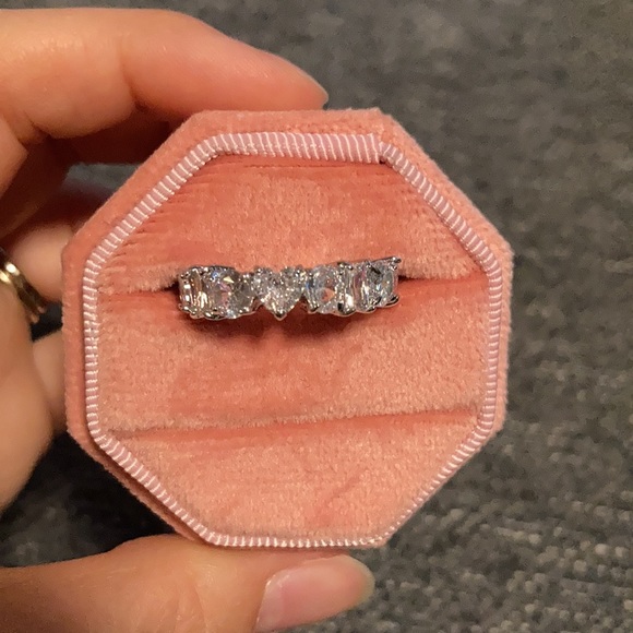 🎉Host Pick!🎉White Sapphire Eternity Band Ring - Picture 8 of 11